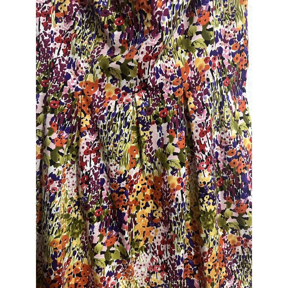 Nine West Dress Floral Multicolor  Sleeveless Size 8 Cotton Fit & Flare Summer - Picture 2 of 6